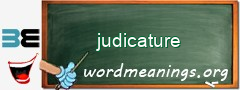 WordMeaning blackboard for judicature